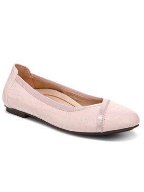 Vionic Caroll Ballet Flat Croc Patent Leather Cloud Pink Size 8.5